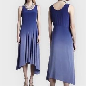 Eileen Fisher Ombre Silk Long Dress Sapphire XS
